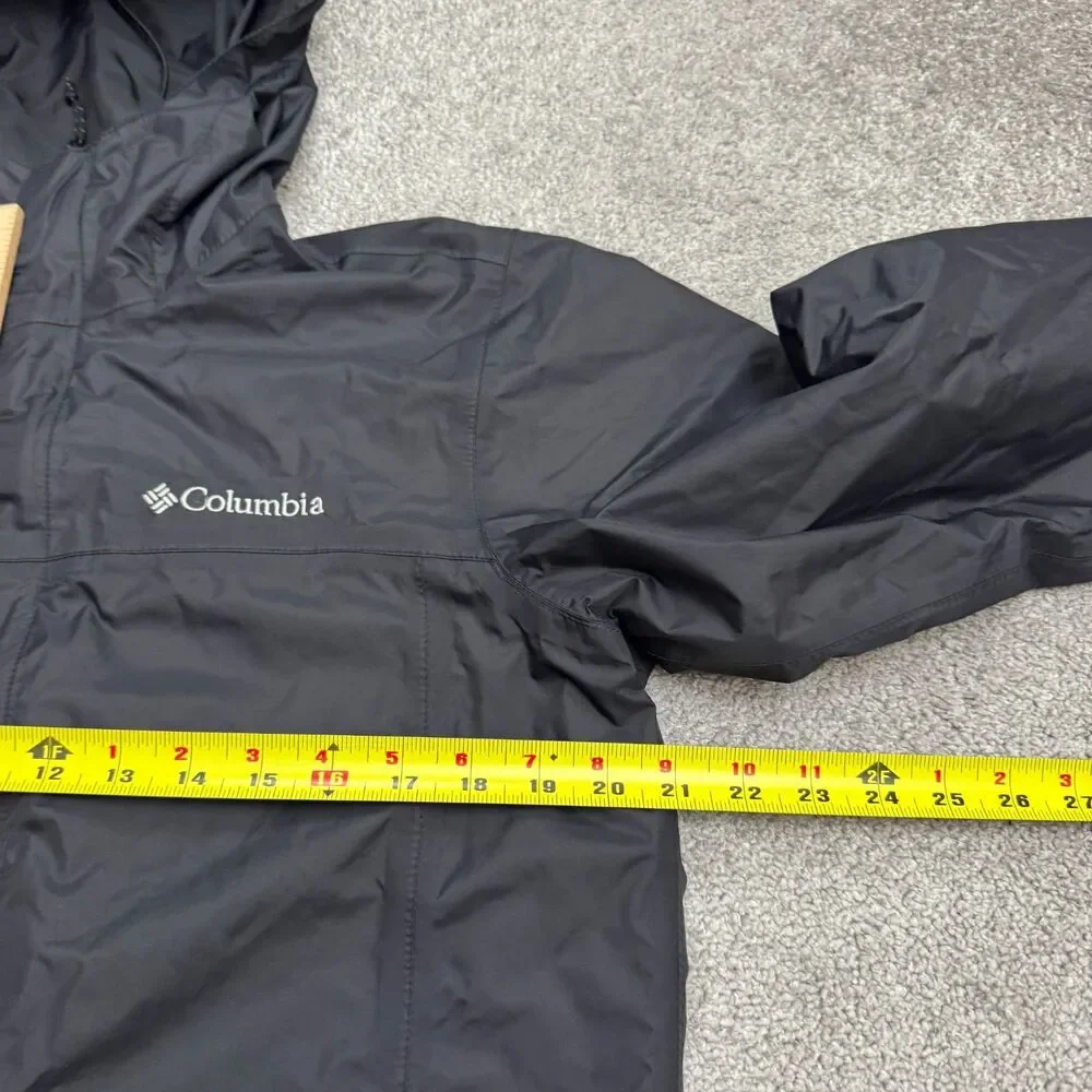Columbia Waterlight II Omni-Tech Waterproof Windbreaker Jacket Mens Small Black